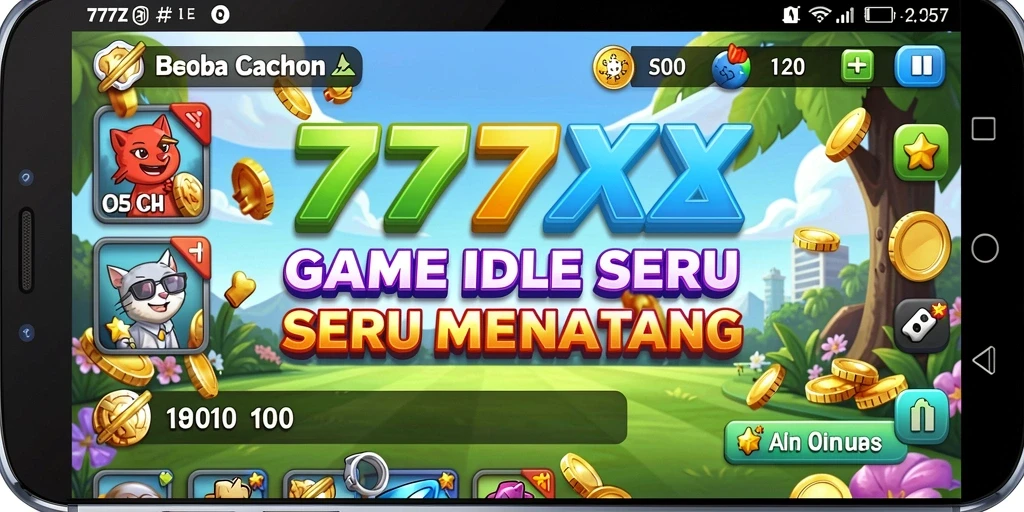 Tangkapan layar gameplay 777ZX yang menunjukkan karakter dalam mode Idle.