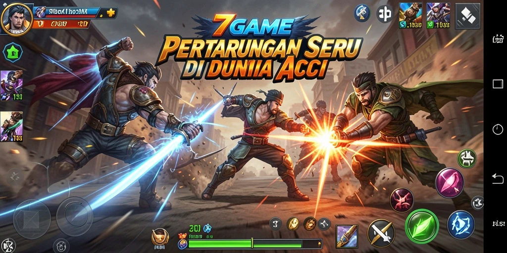 Gameplay seru dengan pertarungan intens di 7GAME.