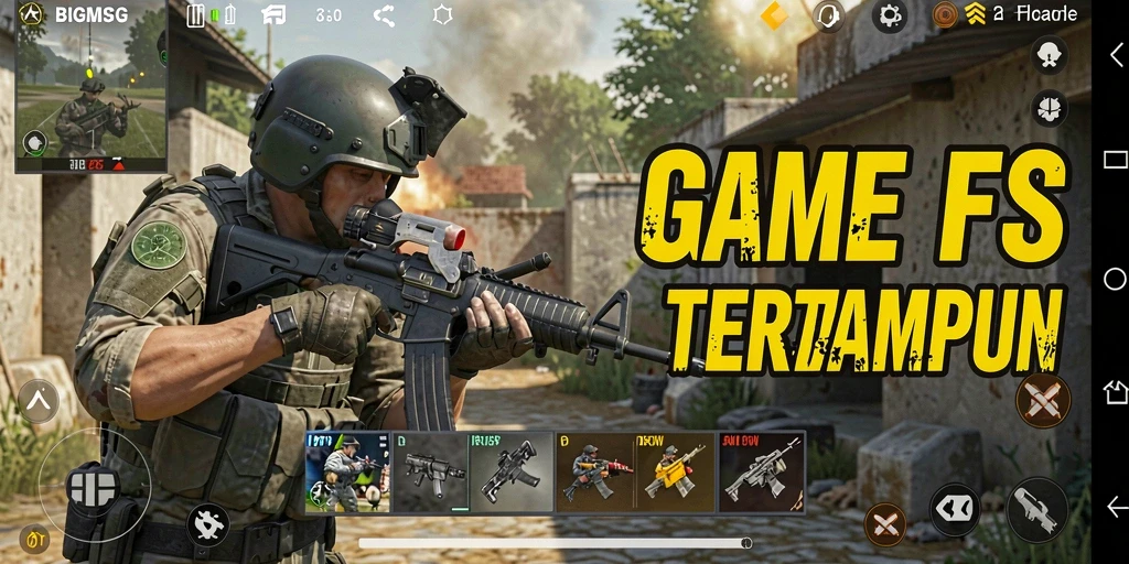 Tampilan gameplay BIGMSG yang mendebarkan dan penuh aksi.