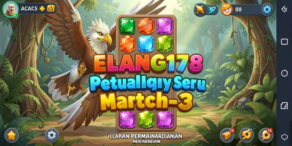 Gameplay seru ELANG178 dengan kombinasi Match-3 yang menantang.