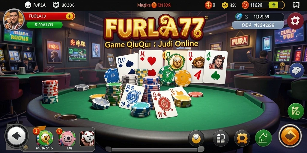Screenshot utama FURLA77 menampilkan gameplay seru QiuQiu.