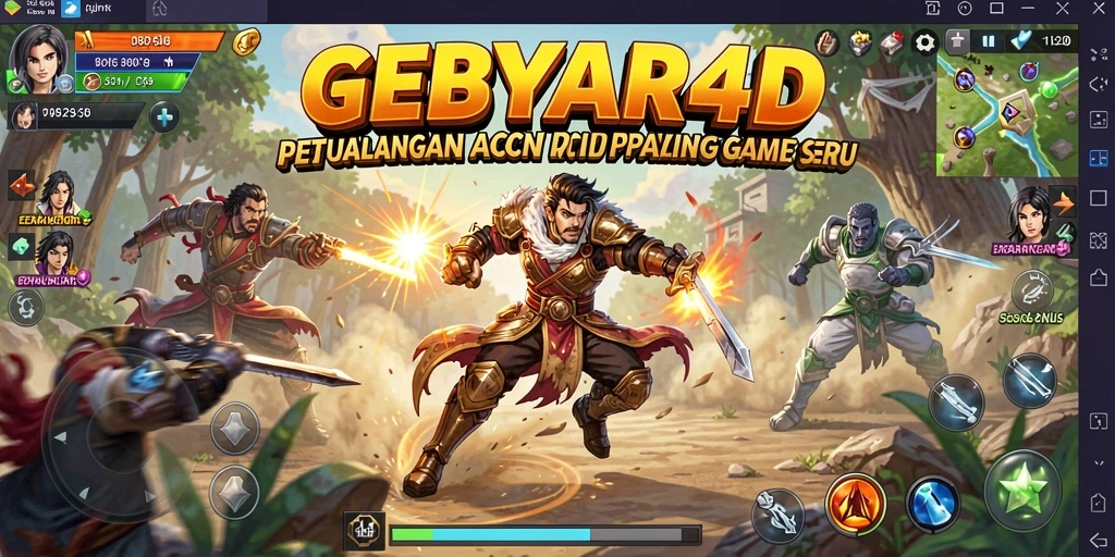 Tampilan menakjubkan GEBYAR4D dalam aksi pertempuran ARPG.