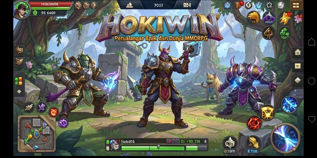 Tampilan gameplay HOKIWIN yang memukau dan epik.