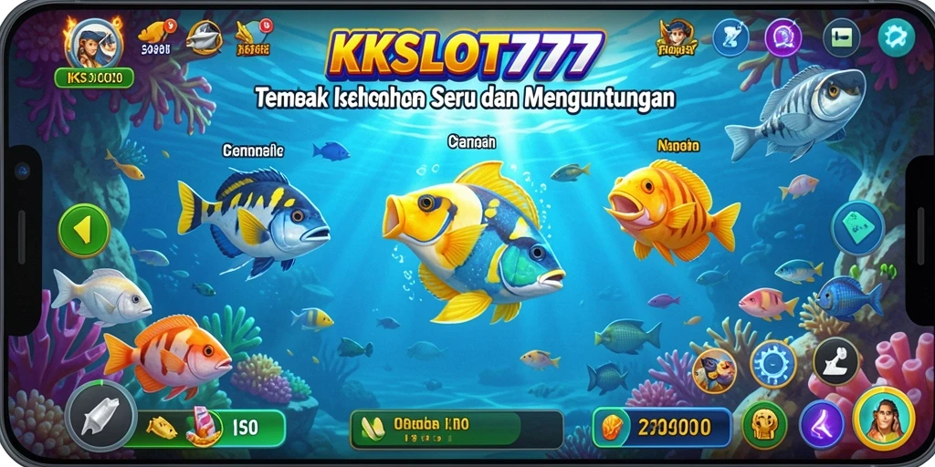 Screenshot gameplay menampilkan aksi tembak ikan yang seru.