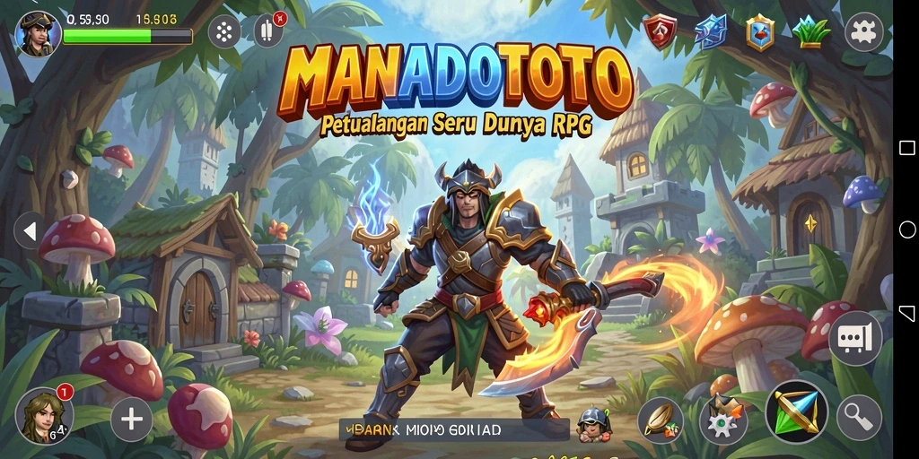Tampilan gameplay seru dari MANADOTOTO di dunia RPG.