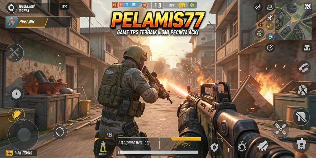 Tampilan gameplay mendebarkan di PELAMIS77 dengan aksi intens.