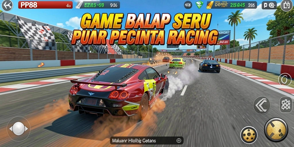 Gameplay PP88 menampilkan balapan seru dengan lingkungan grafis yang memukau.