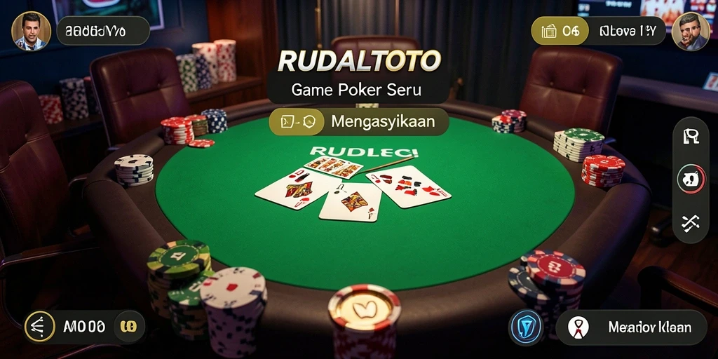 Tampilan gameplay Poker yang menarik dari RUDALTOTO.