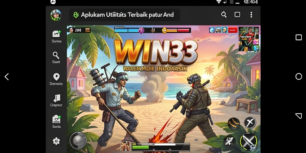 Screenshot utama WIN33 menampilkan antarmuka aplikasi Utility yang ramah pengguna.